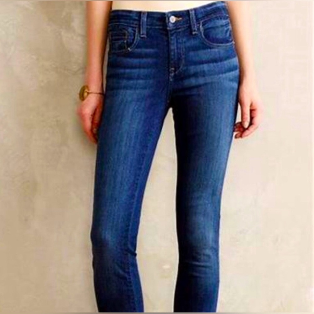 Anthropologie Pilcro & the Letterpress Mid-Rise Dark Wash Skinny Jeans - Size 28